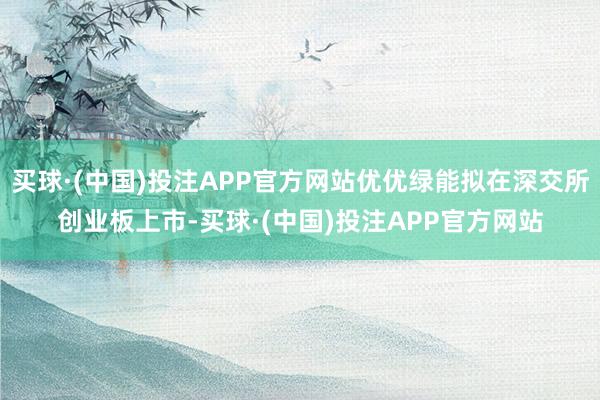 买球·(中国)投注APP官方网站优优绿能拟在深交所创业板上市-买球·(中国)投注APP官方网站
