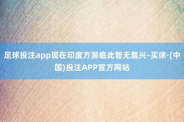足球投注app现在印度方濒临此暂无复兴-买球·(中国)投注APP官方网站