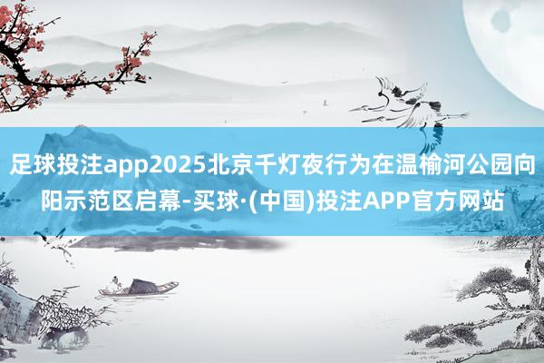 足球投注app2025北京千灯夜行为在温榆河公园向阳示范区启幕-买球·(中国)投注APP官方网站