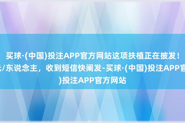 买球·(中国)投注APP官方网站这项扶植正在披发！1000元/东说念主，收到短信快阐发-买球·(中国)投注APP官方网站