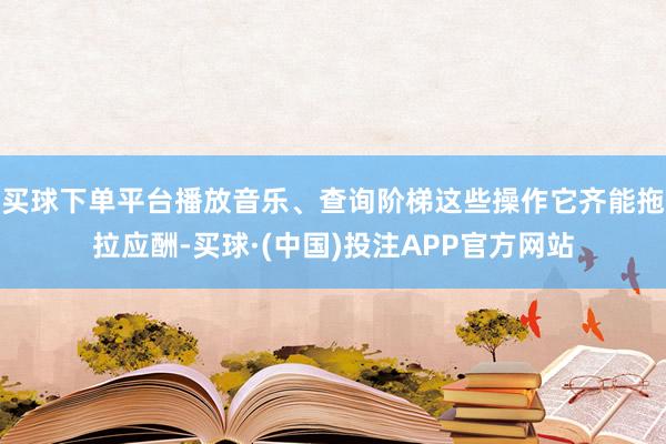 买球下单平台播放音乐、查询阶梯这些操作它齐能拖拉应酬-买球·(中国)投注APP官方网站