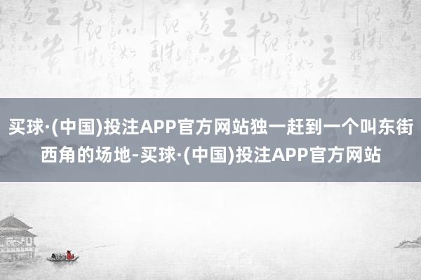 买球·(中国)投注APP官方网站独一赶到一个叫东街西角的场地-买球·(中国)投注APP官方网站