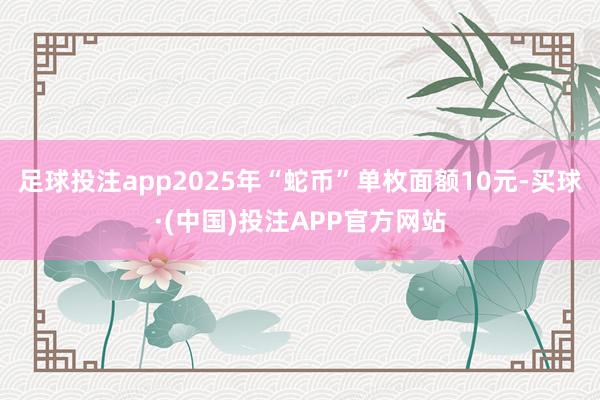 足球投注app2025年“蛇币”单枚面额10元-买球·(中国)投注APP官方网站