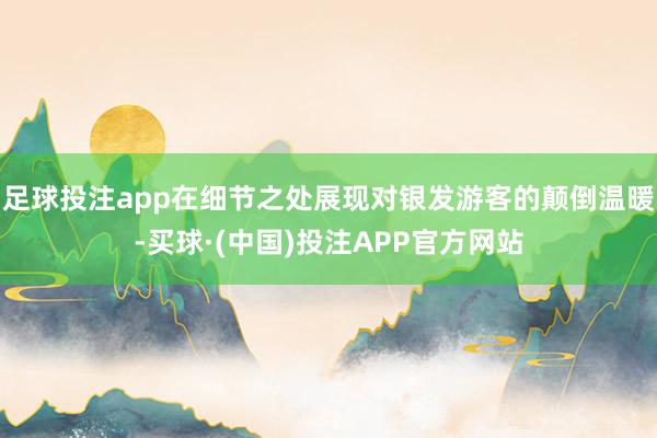 足球投注app在细节之处展现对银发游客的颠倒温暖-买球·(中国)投注APP官方网站