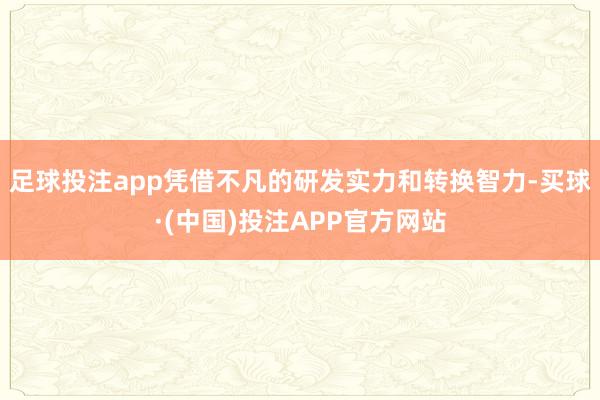 足球投注app凭借不凡的研发实力和转换智力-买球·(中国)投注APP官方网站