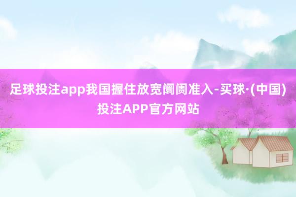 足球投注app我国握住放宽阛阓准入-买球·(中国)投注APP官方网站
