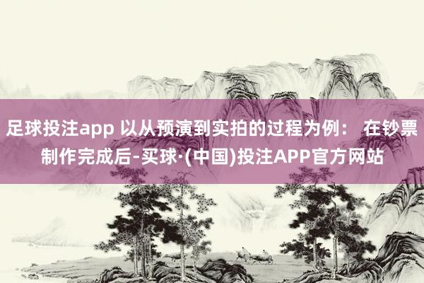 足球投注app 以从预演到实拍的过程为例： 在钞票制作完成后-买球·(中国)投注APP官方网站