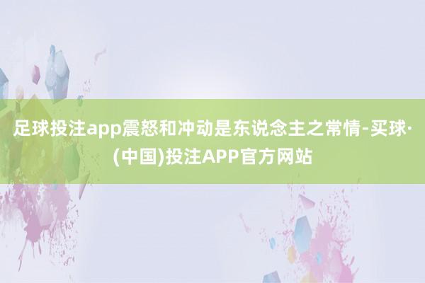 足球投注app震怒和冲动是东说念主之常情-买球·(中国)投注APP官方网站