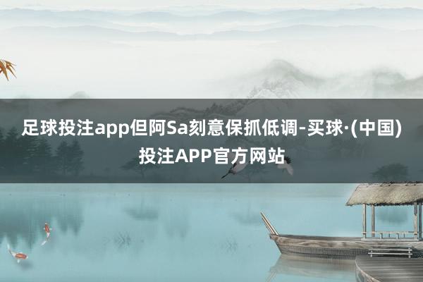 足球投注app但阿Sa刻意保抓低调-买球·(中国)投注APP官方网站