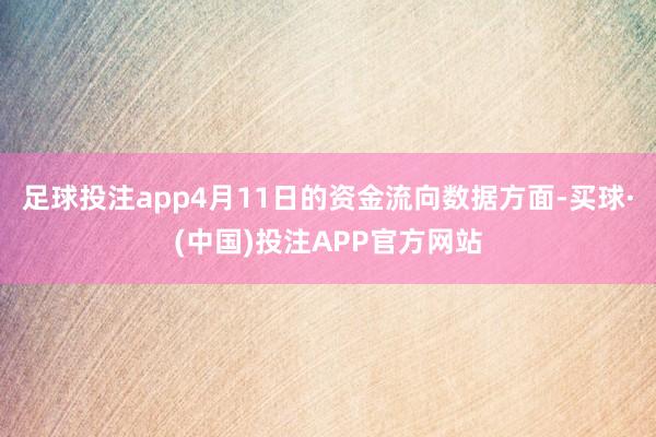 足球投注app4月11日的资金流向数据方面-买球·(中国)投注APP官方网站