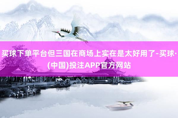 买球下单平台但三国在商场上实在是太好用了-买球·(中国)投注APP官方网站
