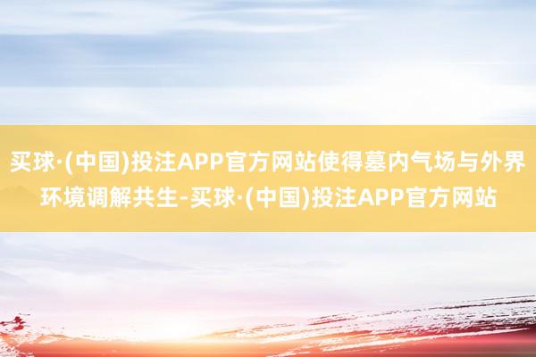 买球·(中国)投注APP官方网站使得墓内气场与外界环境调解共生-买球·(中国)投注APP官方网站