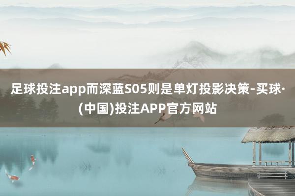 足球投注app而深蓝S05则是单灯投影决策-买球·(中国)投注APP官方网站