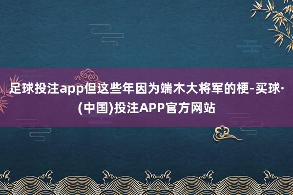 足球投注app但这些年因为端木大将军的梗-买球·(中国)投注APP官方网站