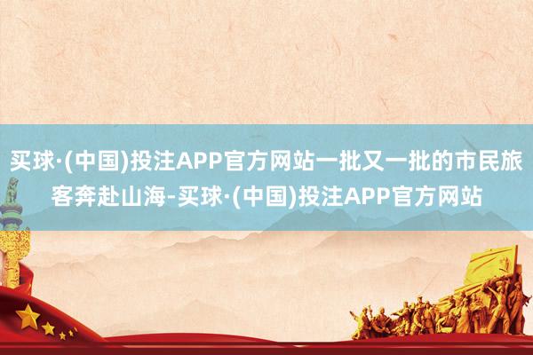 买球·(中国)投注APP官方网站一批又一批的市民旅客奔赴山海-买球·(中国)投注APP官方网站