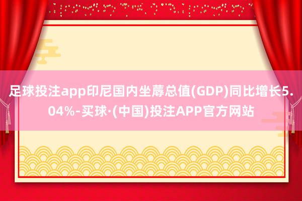 足球投注app印尼国内坐蓐总值(GDP)同比增长5.04%-买球·(中国)投注APP官方网站