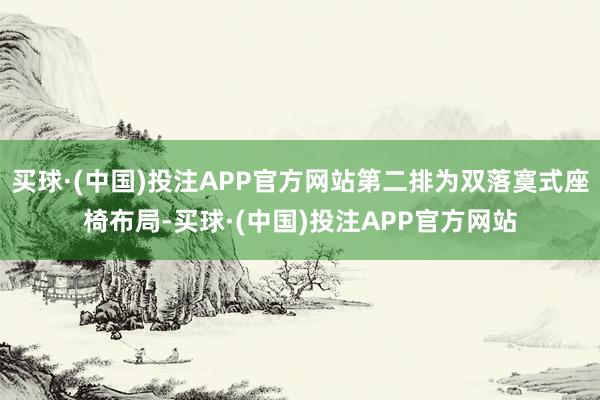买球·(中国)投注APP官方网站第二排为双落寞式座椅布局-买球·(中国)投注APP官方网站