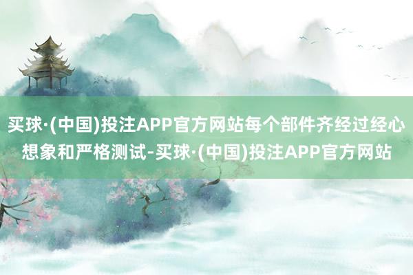 买球·(中国)投注APP官方网站每个部件齐经过经心想象和严格测试-买球·(中国)投注APP官方网站