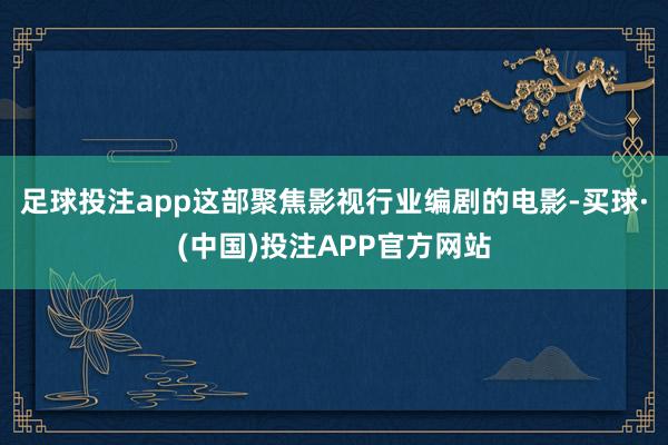 足球投注app这部聚焦影视行业编剧的电影-买球·(中国)投注APP官方网站