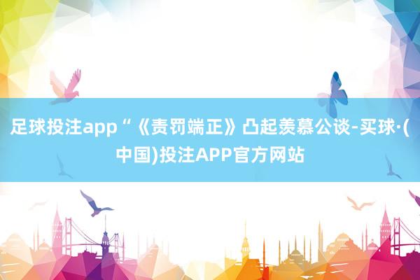 足球投注app“《责罚端正》凸起羡慕公谈-买球·(中国)投注APP官方网站