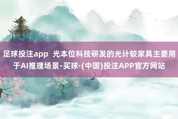 足球投注app  光本位科技研发的光计较家具主要用于AI推理场景-买球·(中国)投注APP官方网站