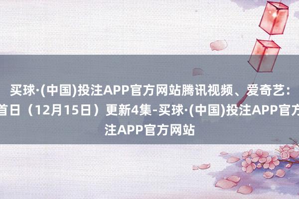 买球·(中国)投注APP官方网站腾讯视频、爱奇艺:会员首日(12月15日)更新4集-买球·(中国)投注APP官方网站