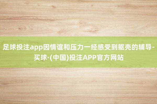 足球投注app因情谊和压力一经感受到躯壳的辅导-买球·(中国)投注APP官方网站