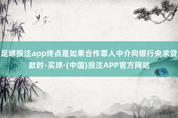 足球投注app终点是如果合作罪人中介向银行央求贷款时-买球·(中国)投注APP官方网站