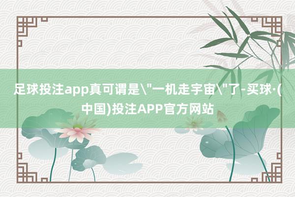 足球投注app真可谓是