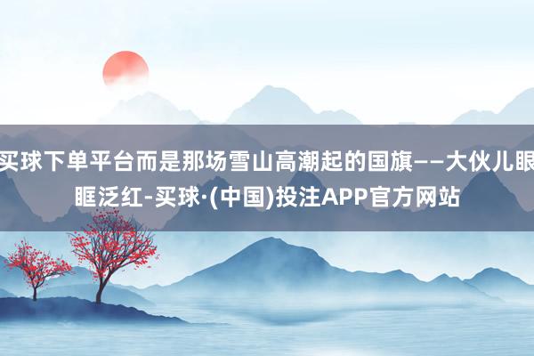 买球下单平台而是那场雪山高潮起的国旗——大伙儿眼眶泛红-买球·(中国)投注APP官方网站