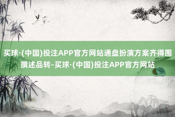 买球·(中国)投注APP官方网站通盘扮演方案齐得围撰述品转-买球·(中国)投注APP官方网站