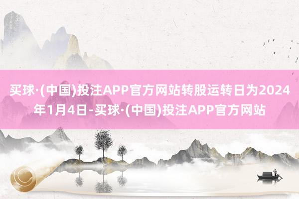 买球·(中国)投注APP官方网站转股运转日为2024年1月4日-买球·(中国)投注APP官方网站