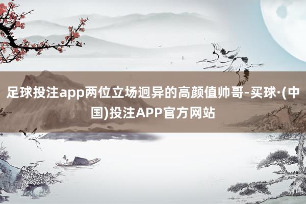 足球投注app两位立场迥异的高颜值帅哥-买球·(中国)投注APP官方网站