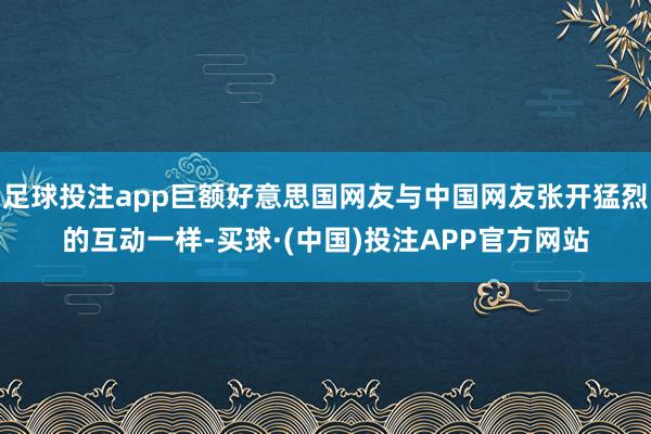 足球投注app巨额好意思国网友与中国网友张开猛烈的互动一样-买球·(中国)投注APP官方网站