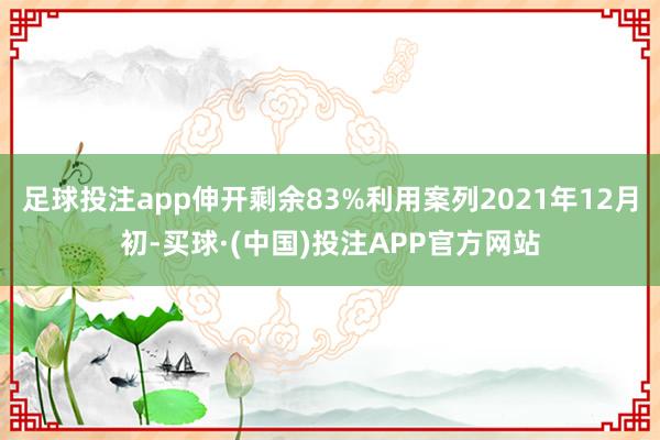 足球投注app伸开剩余83%利用案列2021年12月初-买球·(中国)投注APP官方网站