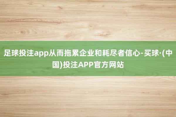 足球投注app从而拖累企业和耗尽者信心-买球·(中国)投注APP官方网站