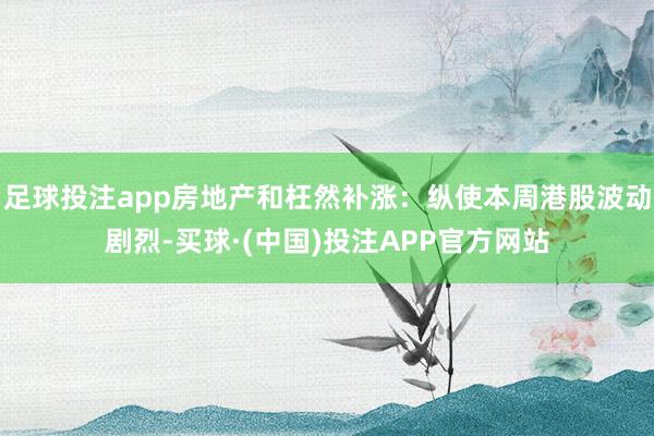 足球投注app房地产和枉然补涨：纵使本周港股波动剧烈-买球·(中国)投注APP官方网站