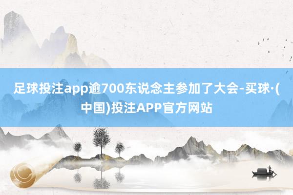 足球投注app逾700东说念主参加了大会-买球·(中国)投注APP官方网站