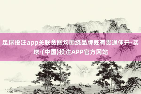 足球投注app关联贪图均围绕品牌既有贯通伸开-买球·(中国)投注APP官方网站