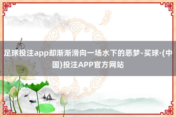 足球投注app却渐渐滑向一场水下的恶梦-买球·(中国)投注APP官方网站
