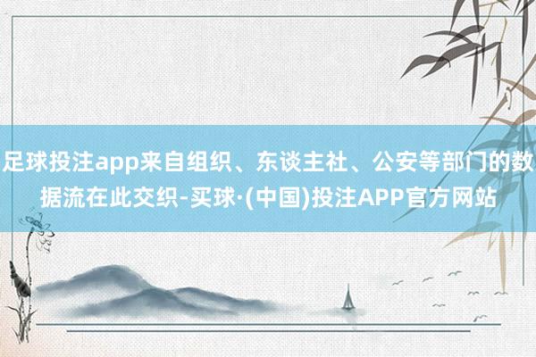 足球投注app来自组织、东谈主社、公安等部门的数据流在此交织-买球·(中国)投注APP官方网站
